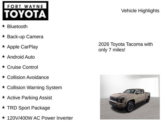 2026 Toyota Tacoma TRD Sport