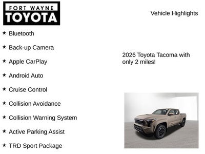 2026 Toyota Tacoma TRD Sport