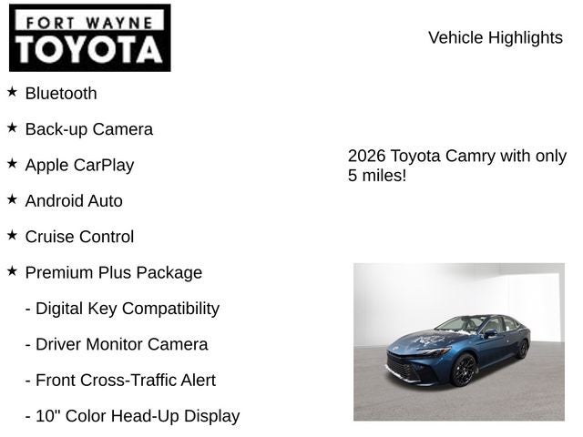 2026 Toyota Camry XLE