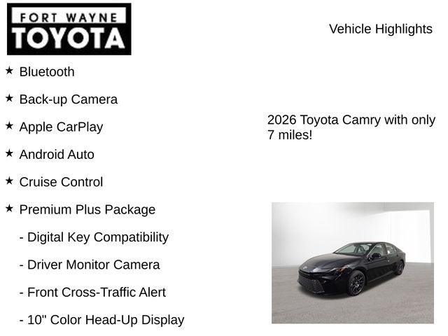 2026 Toyota Camry XLE