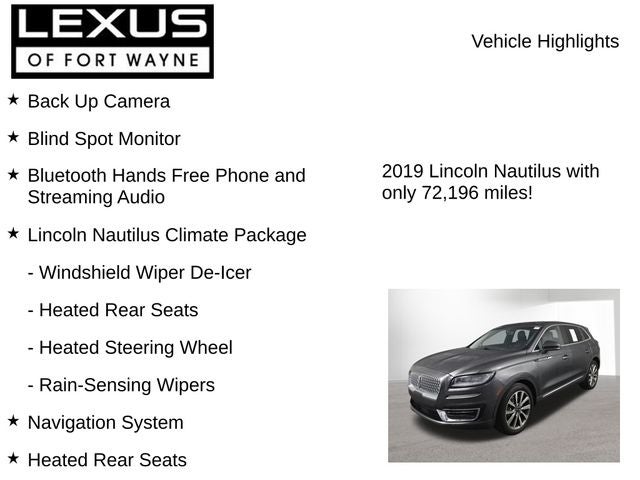 2019 Lincoln Nautilus Select