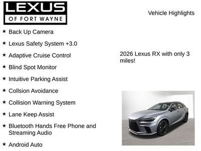 2026 Lexus RX F SPORT DESIGN AWD