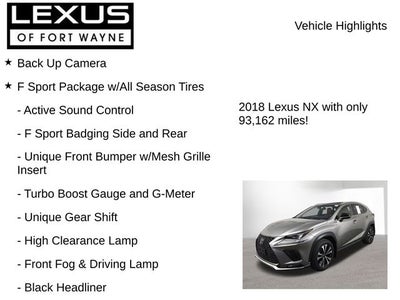 2018 Lexus NX 300 F Sport