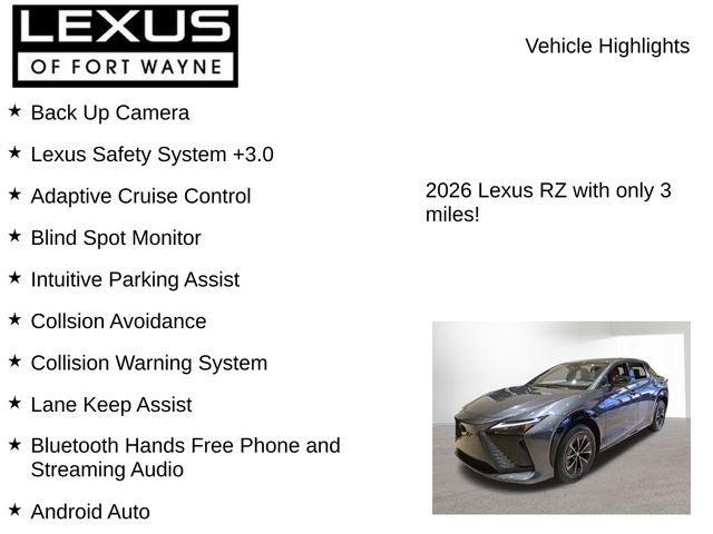 2026 Lexus RZ 350e