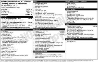 2018 Chevrolet Colorado Work Truck