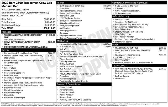2022 RAM 2500 Tradesman