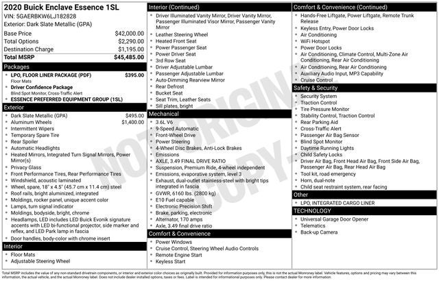2020 Buick Enclave Essence