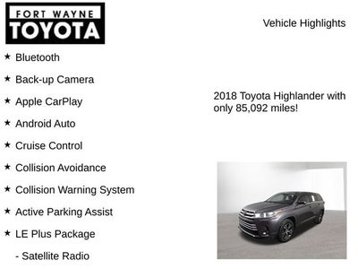 2018 Toyota Highlander LE Plus