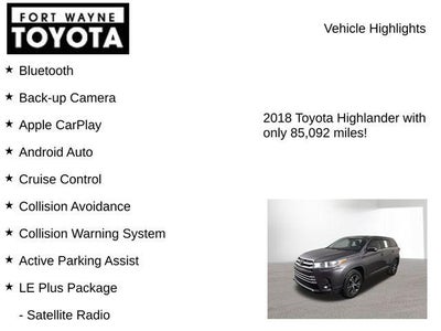 2018 Toyota Highlander LE Plus
