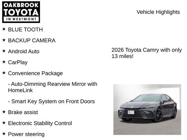 2026 Toyota CAMRY SE