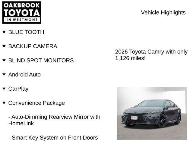 2026 Toyota CAMRY SE