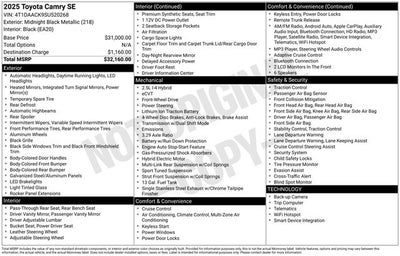 2025 Toyota CAMRY SE