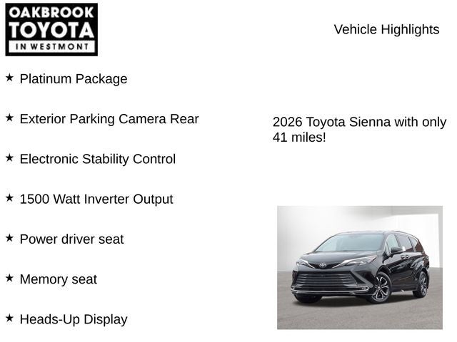 2026 Toyota Sienna Platinum