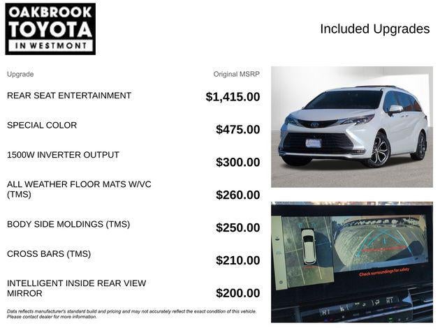 2025 Toyota SIENNA PLT AWD Platinum 7 Passenger