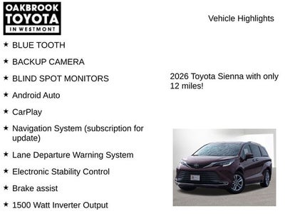 2026 Toyota SIENNA LIMITED Limited 7 Passenger