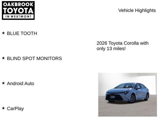 2026 Toyota COROLLA LE