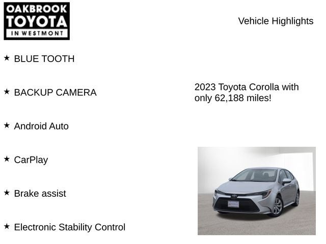 2023 Toyota COROLLA LE