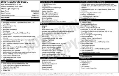 2026 Toyota Corolla Cross L