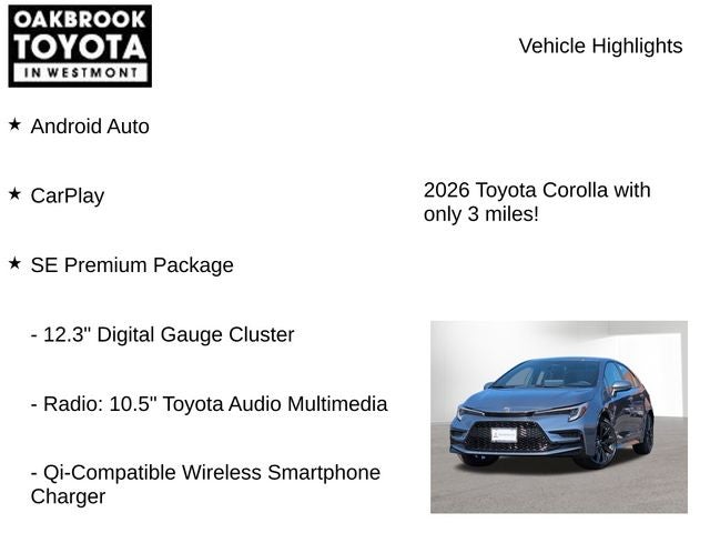 2026 Toyota Corolla Hybrid Hybrid SE