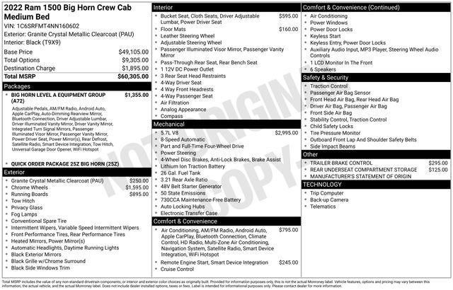 2022 RAM 1500 Big Horn/Lone Star