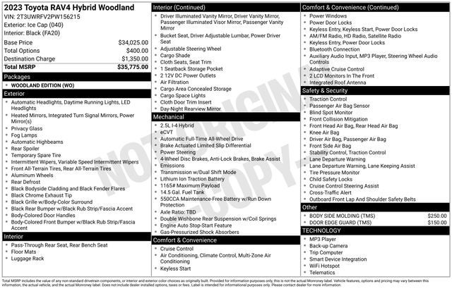 2023 Toyota RAV4 HYBRID Woodland Edition
