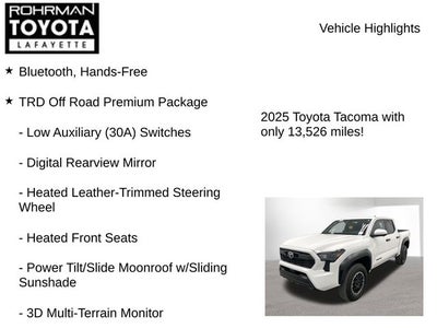 2025 Toyota TACOMA TRD OFFRD TRD Off-Road