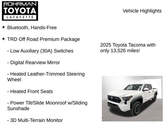 2025 Toyota TACOMA TRD OFFRD TRD Off-Road
