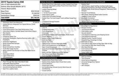 2019 Toyota CAMRY XSE