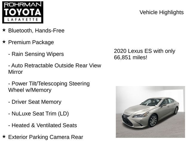 2020 Lexus ES 350 350