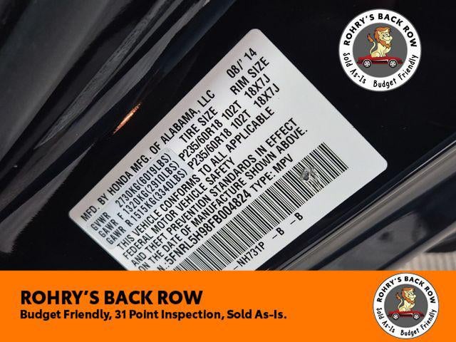 2015 Honda Odyssey Touring Elite