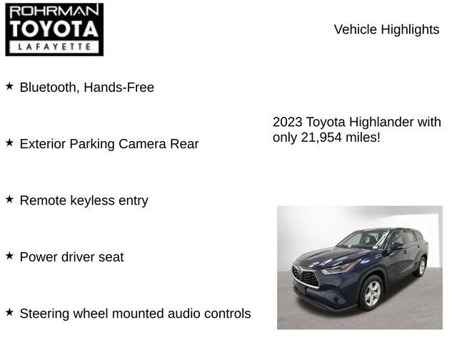 2023 Toyota HIGHLANDER L