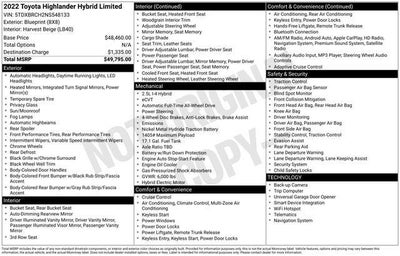 2022 Toyota HIGHLANDER HYBRD Limited