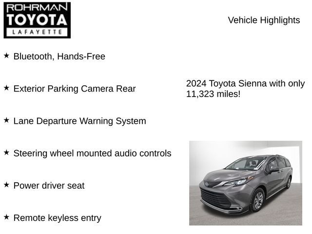 2024 Toyota SIENNA XLE AWD XLE 7 Passenger
