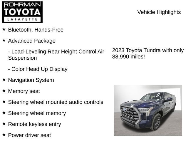 2023 Toyota TUNDRA HV 4X4 Platinum