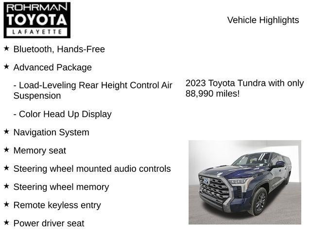2023 Toyota TUNDRA HV 4X4 Platinum