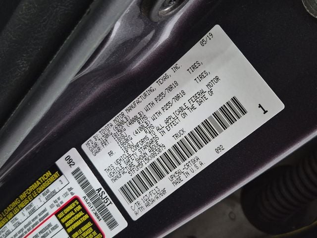 2019 Toyota TUNDRA 4X4 SR5 4.6L V8