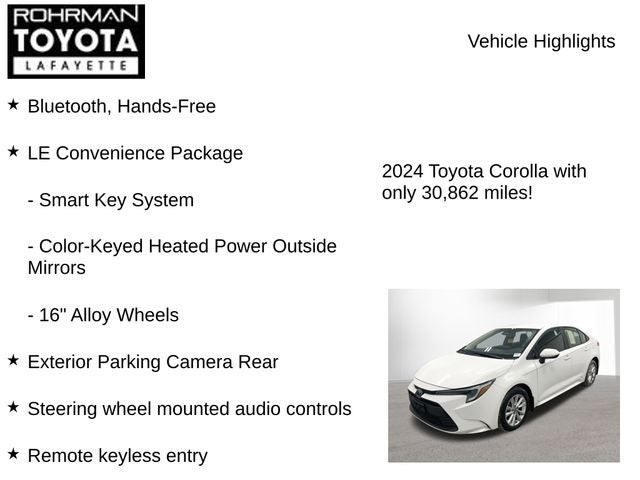 2024 Toyota COROLLA HYBRID LE