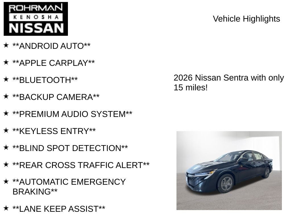 2026 Nissan Sentra S