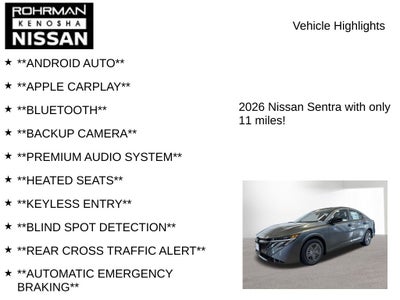 2026 Nissan Sentra S Cold Weather Package