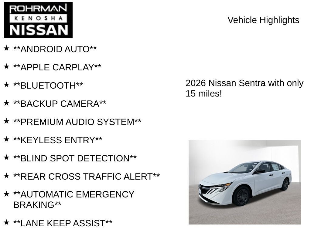 2026 Nissan Sentra S