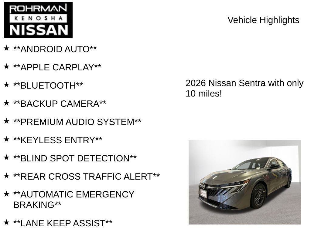 2026 Nissan Sentra SV