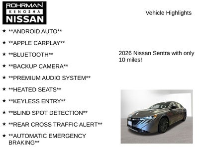 2026 Nissan Sentra SV Convenience Package