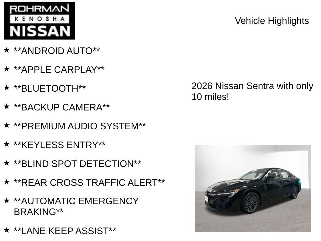 2026 Nissan Sentra SV