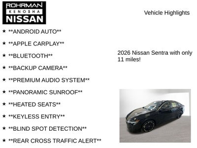 2026 Nissan Sentra SR Premium Package