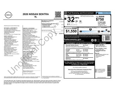 2026 Nissan Sentra SL
