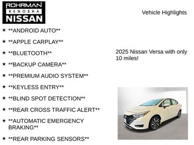 2025 Nissan Versa 1.6 SV