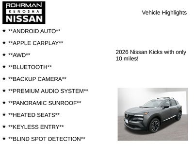 2026 Nissan Kicks SV AWD Premium Package