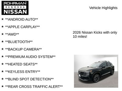2026 Nissan Kicks SV AWD Cold Weather Package