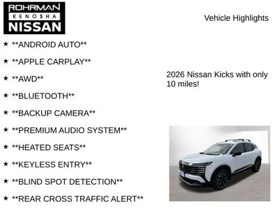 2026 Nissan Kicks SV AWD Cold Weather Package