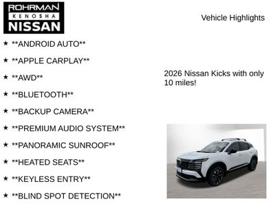 2026 Nissan Kicks SV AWD Premium Package
